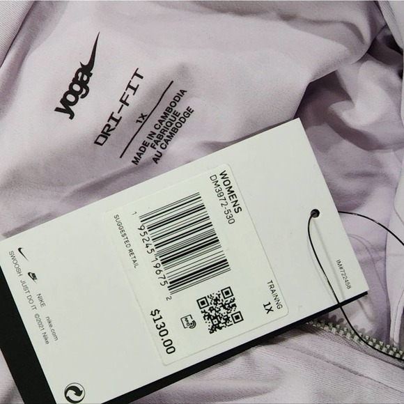 Nike Pale lavender purple active workout yoga jacket plus size 1X new!!! - Picture 7 of 7